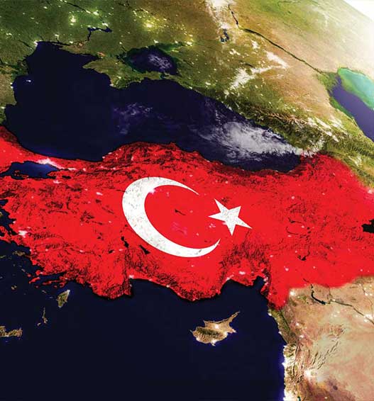 کشور ترکیه یک کشور فراقاره ای است که از موقعیت ژئواستراتژیک خود به طور قابل توجهی سود می برد.